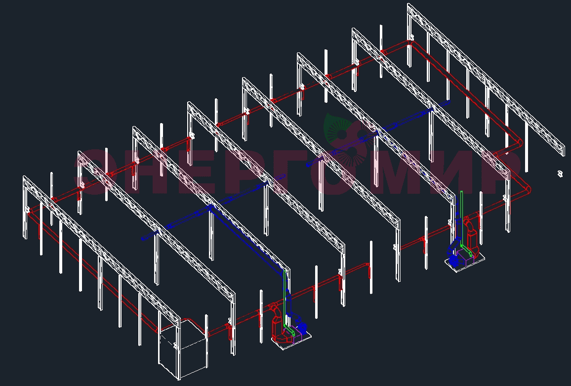 Кейс: Проектирование, монтаж и ПНР системы воздушного отопления, г.Уфалей